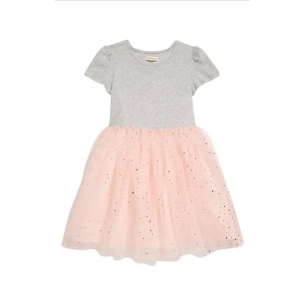 TUCKER + TATE 'TuTu' Dress in LIGHT GRAY/PINK SPARKLE (5)